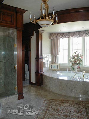 bathroom columns, woodworking trim