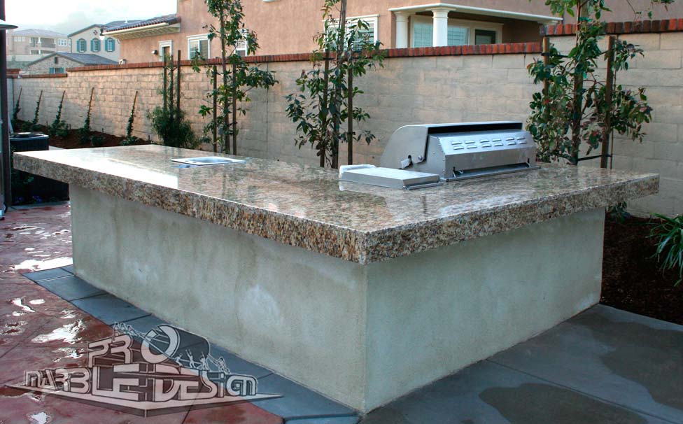 outdoor BBQ, marble