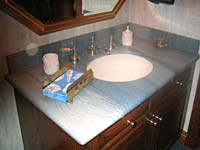 bathroom vanity, marble top