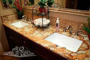 marble double sink vanity